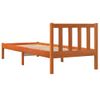 Estructura De Cama Madera Maciza De Pino Marrón Cera 75x190 Cm