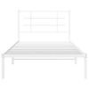 Estructura De Cama De Metal Con Cabecero Blanco 107x203 Cm