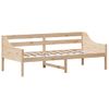 Sofá Cama Madera Maciza De Pino 90x200 Cm Marrón