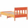 Estructura Cama Con Cabecero Madera Pino Marrón Cera 75x190 Cm