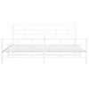 Estructura Cama Metal Con Cabecero Y Pie Cama Blanco 193x203 Cm