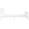 Estructura Cama Metal Con Cabecero Y Pie Cama Blanco 193x203 Cm