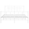 Estructura Cama Metal Cabecero Y Pie De Cama Blanco 140x190 Cm