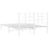 Estructura De Cama De Metal Con Cabecero Blanca 135x190 Cm