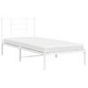 Estructura De Cama De Metal Con Cabecero Blanco 90x190 Cm