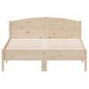 Estructura De Cama Con Cabecero Madera Maciza Pino 140x190 Cm Marrón