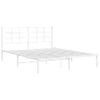 Estructura De Cama Con Cabecero Metal Blanca 160x200 Cm