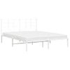 Estructura De Cama Con Cabecero Metal Blanca 160x200 Cm