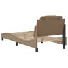 Vidaxl Estructura De Cama Cabecero Cuero Sintético Capuchino 80x200cm Marrón