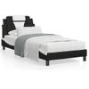 Vidaxl Cama Con Cabecero Cuero Sintético Negro Y Blanco 80x200 Cm