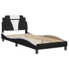 Vidaxl Cama Con Cabecero Cuero Sintético Negro Y Blanco 80x200 Cm