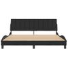 Vidaxl Estructura De Cama Con Cabecero De Terciopelo Negro 180x200 Cm