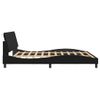 Vidaxl Estructura De Cama Con Cabecero De Terciopelo Negro 180x200 Cm