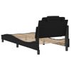 Vidaxl Estructura De Cama Con Cabecero Cuero Sintético Negro 90x190 Cm