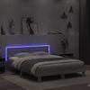 Vidaxl Estructura De Cama Cabecero Y Luces Led Gris Sonoma 140x200 Cm