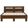 Vidaxl Cama Con Cabecero Madera De Ingeniería Marrón Roble 120x190 Cm