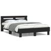 Vidaxl Estructura Cama Con Cabecero Madera Ingeniería Negro 120x190 Cm