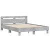 Vidaxl Cama Con Cabecero Madera De Ingeniería Gris Hormigón 140x190 Cm