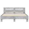 Vidaxl Cama Con Cabecero Madera De Ingeniería Gris Hormigón 140x190 Cm