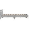 Vidaxl Cama Con Cabecero Madera De Ingeniería Gris Hormigón 140x190 Cm