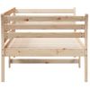 Sofá Cama Madera Maciza De Pino 90x200 Cm Marrón