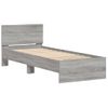 Estructura De Cama Cabecero Luces Led Gris Sonoma 75x190 Cm