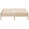 Estructura De Cama De Madera Maciza De Pino 140x190 Cm Marrón