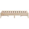 Estructura De Cama De Madera Maciza De Pino 140x190 Cm Marrón