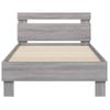 Cama Con Cabecero Madera De Ingeniería Gris Sonoma 75x190 Cm