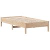 Estructura De Cama Madera Maciza De Pino 90x190 Cm Marrón