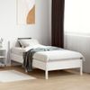 Estructura De Cama Con Cabecero Madera Pino Blanco 90x190 Cm