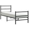 Vidaxl Estructura De Cama Con Cabecero Y Estribo Metal Negro 80x200 Cm