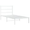 Vidaxl Estructura De Cama De Metal Con Cabecero Blanco 90x200 Cm