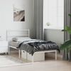 Vidaxl Estructura De Cama De Metal Con Cabecero Blanco 90x200 Cm