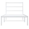 Vidaxl Estructura De Cama De Metal Con Cabecero Blanco 90x200 Cm