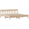 Estructura De Cama Con Cabecero Madera Maciza Pino 180x200 Cm Marrón