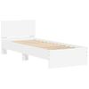 Vidaxl Estructura De Cama Con Cabecero Y Luces Led Blanco 90x200 Cm