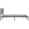 Estructura De Cama Con Cabecero Metal Negro 150x200 Cm