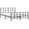 Estructura De Cama Cabecero Y Pie De Cama Metal Negro 160x200cm