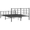 Estructura De Cama Cabecero Y Pie De Cama Metal Negro 160x200cm