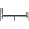 Estructura De Cama Con Cabecero Y Estribo Metal Negro 107x203cm