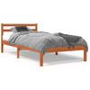 Estructura De Cama Madera Maciza De Pino Marrón Cera 75x190 Cm