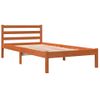 Estructura De Cama Madera Maciza De Pino Marrón Cera 75x190 Cm