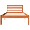 Estructura De Cama Madera Maciza De Pino Marrón Cera 75x190 Cm