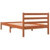 Estructura De Cama Madera Maciza De Pino Marrón Cera 75x190 Cm