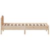 Estructura De Cama Con Cabecero Madera Maciza Pino 75x190 Cm Marrón