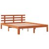 Estructura Cama Con Cabecero Madera Pino Marrón Cera 120x190 Cm