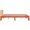 Estructura Cama Con Cabecero Madera Pino Marrón Cera 120x190 Cm