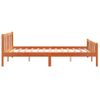 Estructura Cama Con Cabecero Madera Pino Marrón Cera 150x200 Cm