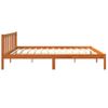 Estructura De Cama Madera Maciza Pino Marrón Cera 180x200 Cm